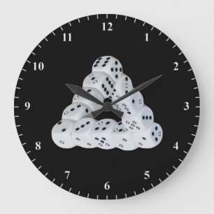 Optical illusion Dice Large Clock