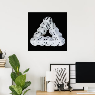 Optical illusion Dice Poster