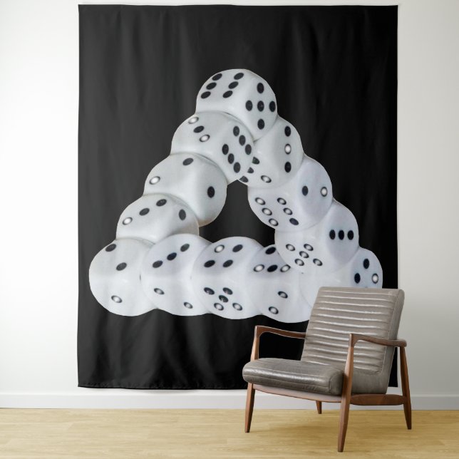 Optical illusion Dice Tapestry (In Situ)