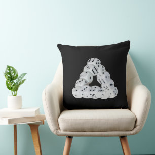 Optical illusion Dice Throw Pillow