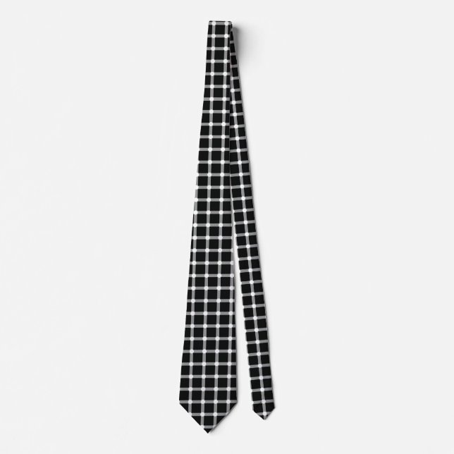 Optical Illusion Disappearing Black Dots Tie (Front)