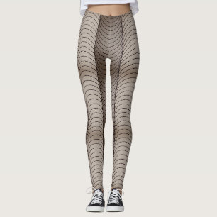 optical illusion geometric art pipes leggings