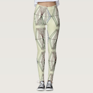 optical illusion geometric art pipes leggings