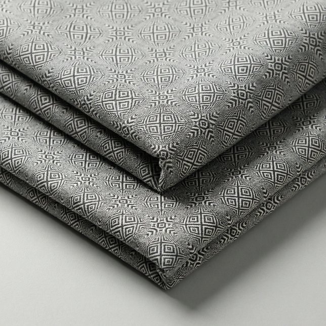 Optical Illusion Geometric Black And White Pattern Fabric (Creator Uploaded)