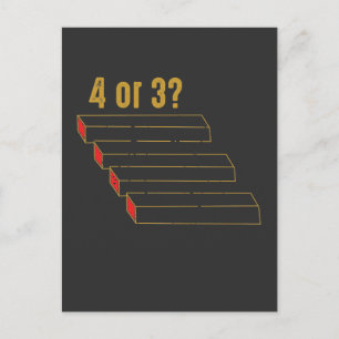 Optical Illusion Geometry Magicians Postcard