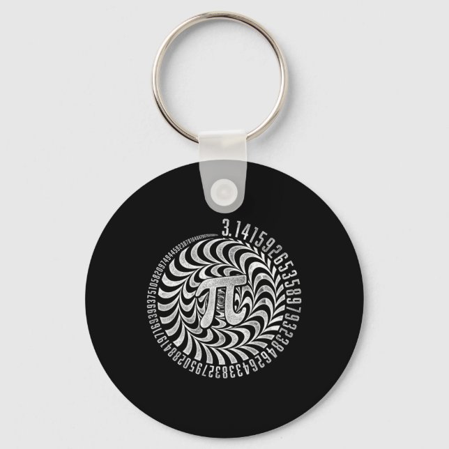 Optical Illusion Geometry Pi Math Science Stem 3.1 Key Ring (Front)