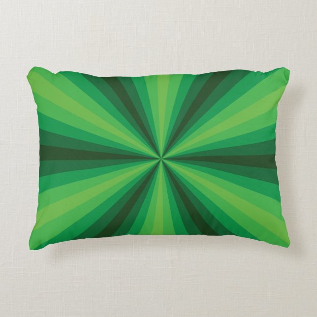 Optical Illusion Green Accent Pillow (Front)