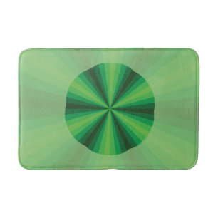 Optical Illusion Green Bath Mat