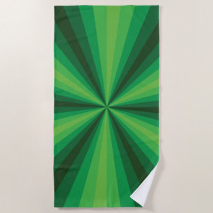 Optical Illusion Green Beach Towel
