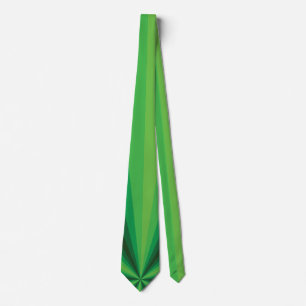 Optical Illusion Green Men's Neck Tie
