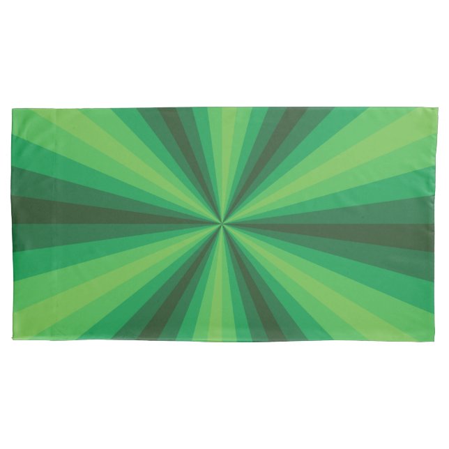 Optical Illusion Green Pillow Case (Front)