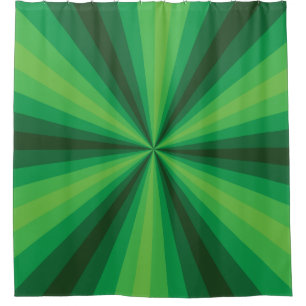 Optical Illusion Green Shower Curtain