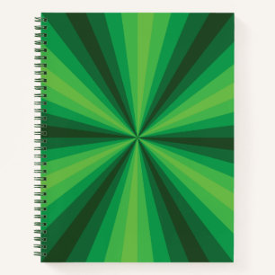 Optical Illusion Green Spiral Notebook