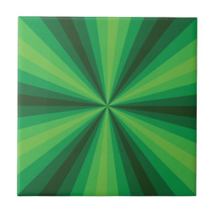 Optical Illusion Green Tile