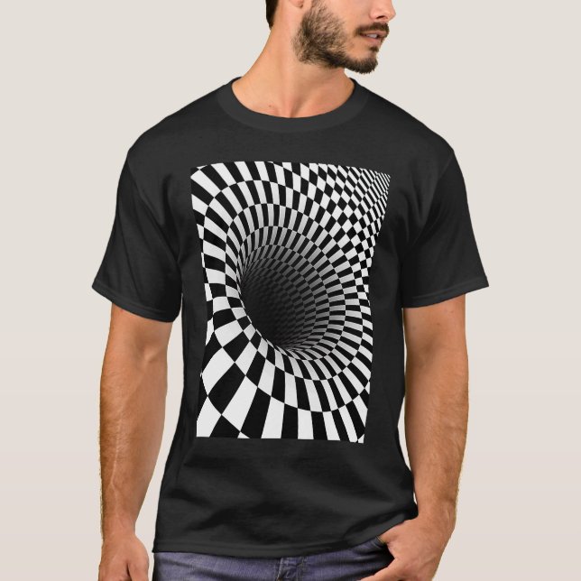 Optical Illusion  Hole Illusion Science T-Shirt (Front)
