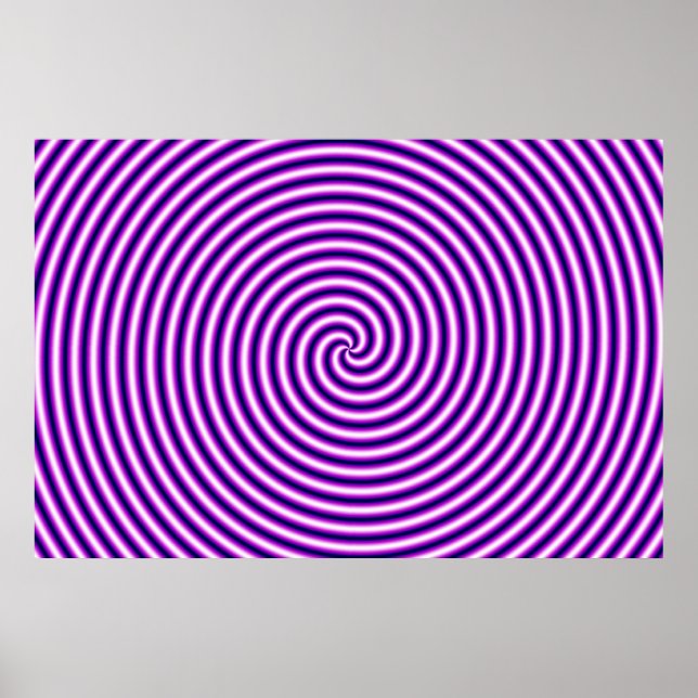 Optical Illusion Hypno Purple Poster (Front)