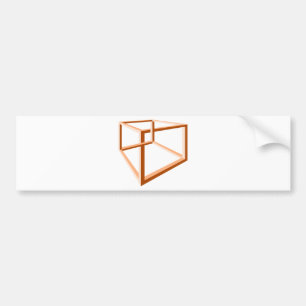 Optical Illusion Impossible Illusion 3d Geometry Bumper Sticker