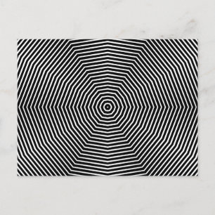 Optical Illusion Lines Postcard