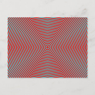 Optical Illusion Lines Postcard