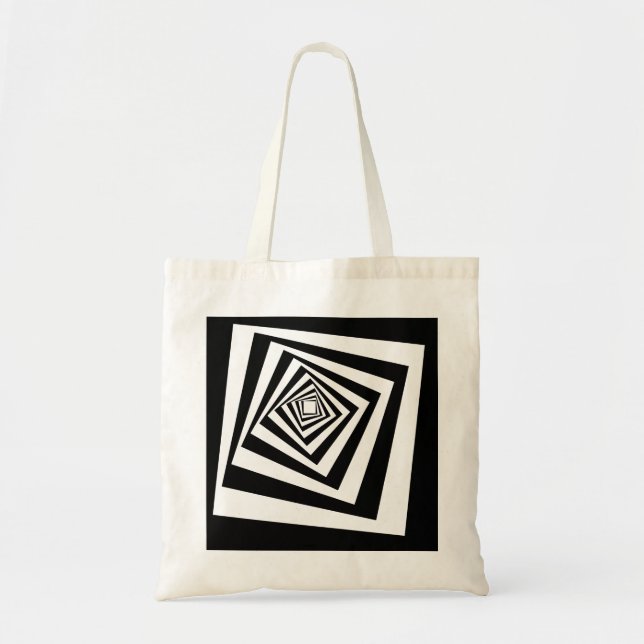 Optical Illusion Moving Tunnel Tote Bag (Front)