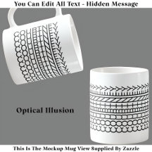 Optical Illusion Name Mug 114B Novelty Hidden Text