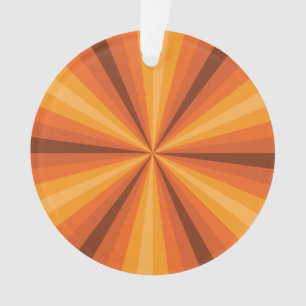 Optical Illusion Orange Acrylic Ornament