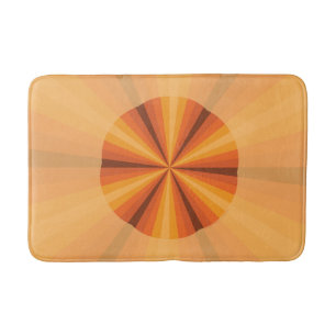 Optical Illusion Orange Bath Mat