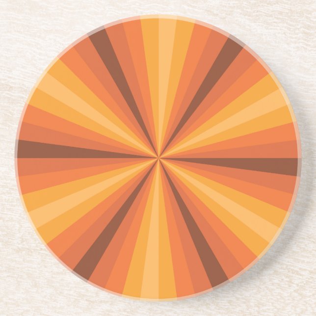 Optical Illusion Orange Coaster (Front)