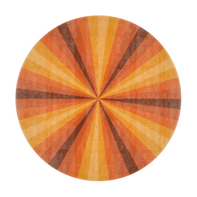 Optical Illusion Orange Glass Cutting Board (Front)