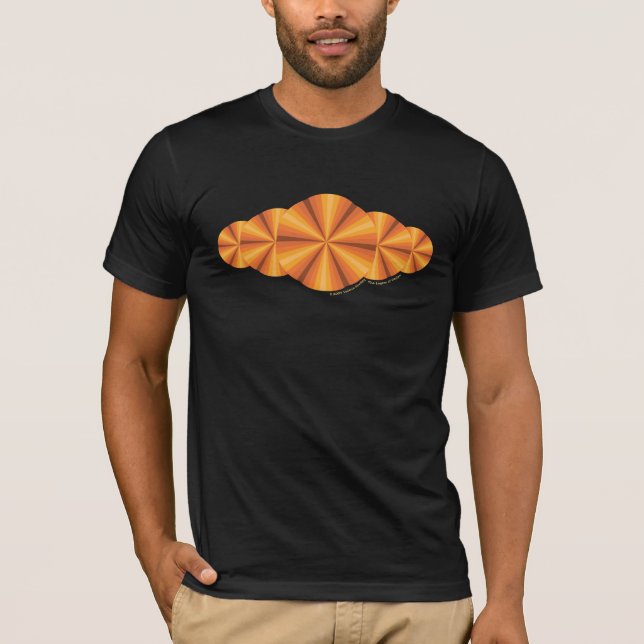Optical Illusion Orange Men's Dark Shirt (Front)