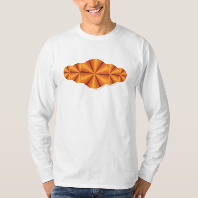Optical Illusion Orange Men's Light Shirt (Front)