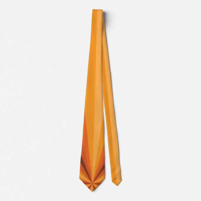 Optical Illusion Orange Men's Neck Tie (Front)
