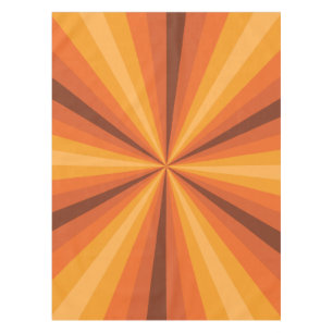 Optical Illusion Orange Tablecloth