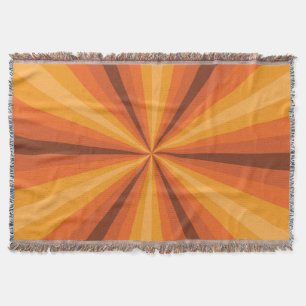 Optical Illusion Orange Throw Blanket