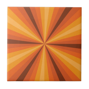 Optical Illusion Orange Tile