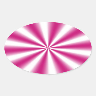 Optical Illusion Oval Sticker