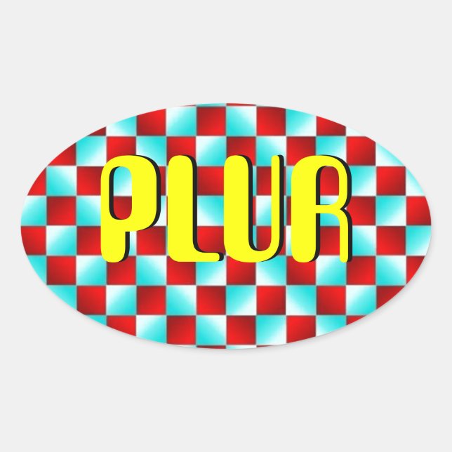 Optical Illusion Oval Sticker (Front)