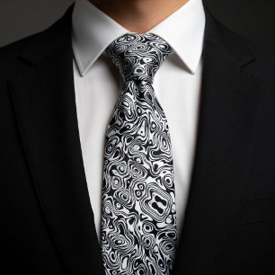 Optical Illusion Pattern Tie