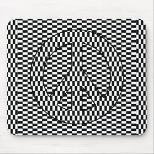 Optical Illusion Peace Mouse Pad