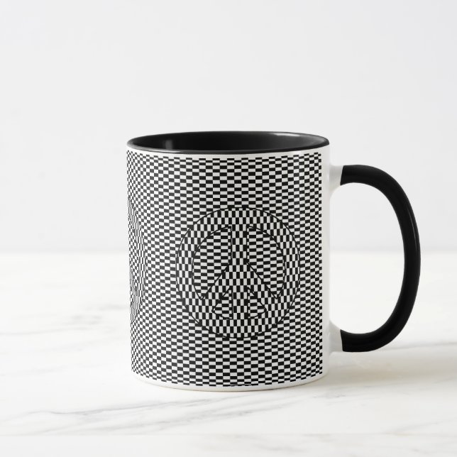 Optical Illusion Peace Mug (Right)