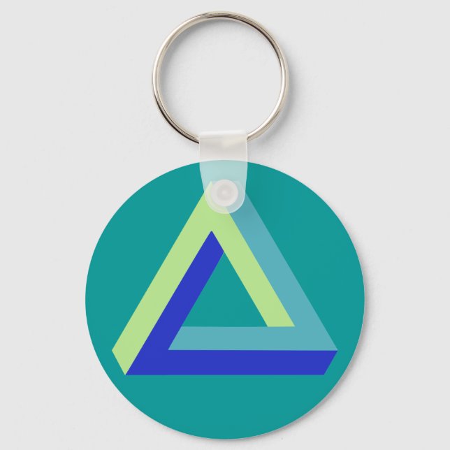 Optical illusion: penrose triangle key ring (Front)