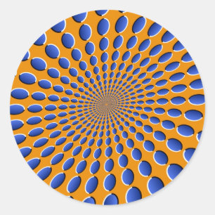 Optical Illusion Pods Classic Round Sticker