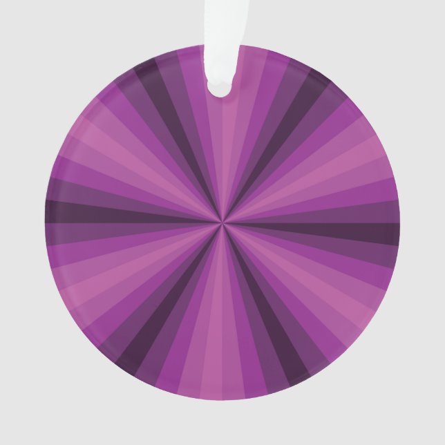 Optical Illusion Purple Acrylic Ornament (Front)