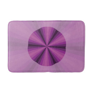 Optical Illusion Purple Bath Mat