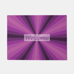 Optical Illusion Purple Doormat