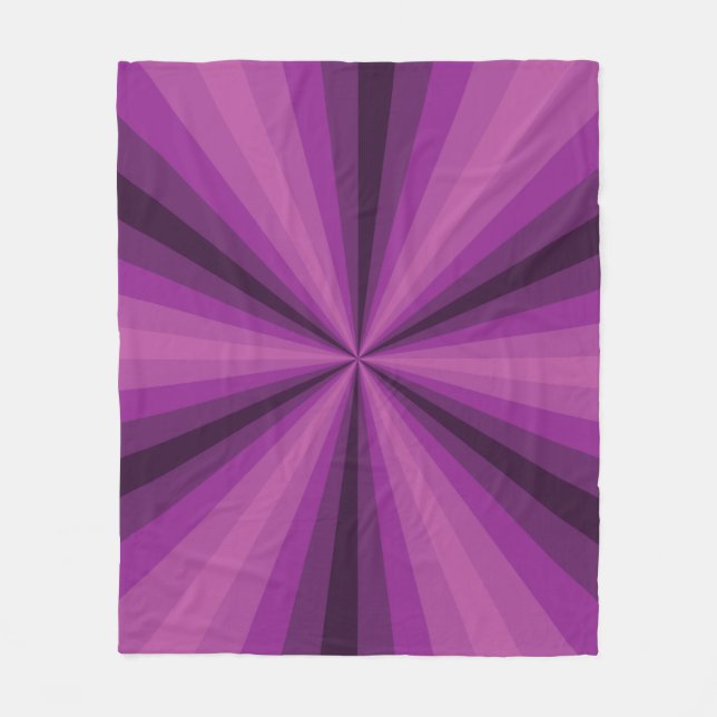 Optical Illusion Purple Fleece Blanket (Front)