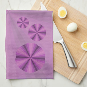 Optical Illusion Purple Hand Towel
