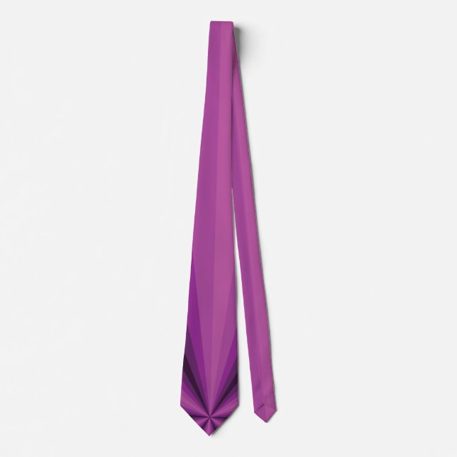 Optical Illusion Purple Men's Neck Tie (Front)
