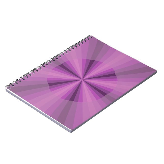 Optical Illusion Purple Notebook (Left Side)