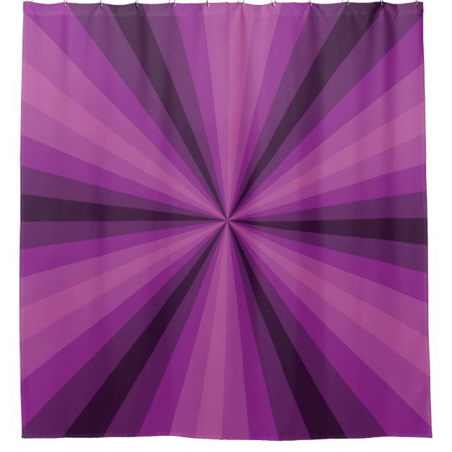Optical Illusion Purple Shower Curtain (Front)